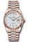 Rolex Day-Date 36 Everose Gold - Fluted Bezel - Diamond President Style No: 128235 mbddp