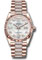 Rolex Day-Date 36 Everose Gold - Fluted Bezel - Diamond President Style No: 128235 mddp