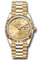 Rolex Day-Date 36 Yellow Gold - Fluted Bezel - President Style No: 128238 chbdp