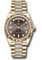 Rolex Day-Date 36 Yellow Gold - Fluted Bezel - Diamond President Style No: 128238 dkgrddp