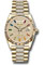 Rolex Day-Date 36 Yellow Gold - Fluted Bezel - Diamond President Style No: 128238 dprsdp