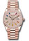 Rolex Day-Date 36 Everose Gold - 52 Dia Bezel - President Style No: 128345RBR dprsp