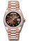 Rolex Day-Date 36 Everose Gold - 52 Dia Bezel - President Style No: 128345rbr brobdrp