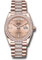 Rolex Day-Date 36 Everose Gold - 52 Dia Bezel - Diamond President Style No: 128345rbr rsddp