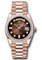Rolex Day-Date 36 Everose Gold - 52 Dia Bezel - President Style No: 128395tbr brobdp