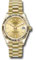 Rolex Datejust 31 Yellow Gold - Fluted Bezel - President Style No: 278278 chip