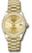 Rolex Datejust 31 Yellow Gold - 46 Dia Bezel - President Style No: 278288RBR chip