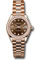 Rolex Datejust Lady 28 Everose Gold - Diamond Bezel - President Bracelet Style No: 279135RBR cho9dix8dp