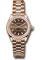 Rolex Datejust Lady 28 Everose Gold - Diamond Bezel - President Bracelet Style No: 279135RBR choip