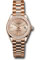 Rolex Datejust Lady 28 Everose Gold - Diamond Bezel - President Bracelet Style No: 279135RBR pip