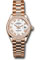 Rolex Datejust Lady 28 Everose Gold - Diamond Bezel - President Bracelet Style No: 279135RBR wrp