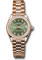 Rolex Datejust Lady 28 Everose Gold - Diamond Bezel - President Bracelet Style No: 279135rbr ogdp