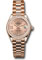 Rolex Datejust Lady 28 Everose Gold - Diamond Bezel - President Bracelet Style No: 279135rbr rs9dix8dp