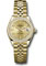 Rolex Datejust Lady 28 Yellow Gold - Diamond Bezel - Jubilee Bracelet Style No: 279138RBR chdj