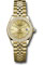 Rolex Datejust Lady 28 Yellow Gold - Diamond Bezel - Jubilee Bracelet Style No: 279138RBR chij