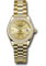 Rolex Datejust Lady 28 Yellow Gold - Diamond Bezel - President Bracelet Style No: 279138RBR chip
