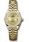 Rolex Datejust Lady 28 Yellow Gold - Diamond Bezel - Jubilee Bracelet Style No: 279138RBR chrj
