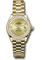 Rolex Datejust Lady 28 Yellow Gold - Diamond Bezel - President Bracelet Style No: 279138RBR chrp
