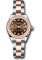 Rolex Datejust Lady 28 Steel and Everose Gold - Domed Bezel - Oyster Style No: 279161 cho9dix8do