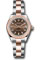 Rolex Datejust Lady 28 Steel and Everose Gold - Domed Bezel - Oyster Style No: 279161 choio