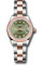 Rolex Datejust Lady 28 Steel and Everose Gold - Domed Bezel - Oyster Style No: 279161 ogdo