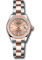 Rolex Datejust Lady 28 Steel and Everose Gold - Domed Bezel - Oyster Style No: 279161 rsio
