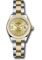 Rolex Datejust Lady 28 Steel and Yellow Gold - Domed Bezel - Oyster Style No: 279163 ch9dix8do