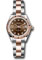 Rolex Datejust Lady 28 Steel and Everose Gold - Fluted Bezel - Oyster Style No: 279171 cho9dix8do