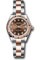 Rolex Datejust Lady 28 Steel and Everose Gold - Fluted Bezel - Oyster Style No: 279171 chodo