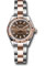 Rolex Datejust Lady 28 Steel and Everose Gold - Fluted Bezel - Oyster Style No: 279171 choio