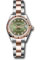 Rolex Datejust Lady 28 Steel and Everose Gold - Fluted Bezel - Oyster Style No: 279171 ogdo
