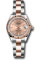 Rolex Datejust Lady 28 Steel and Everose Gold - Fluted Bezel - Oyster Style No: 279171 rsio