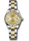 Rolex Datejust Lady 28 Steel and Yellow Gold - Fluted Bezel - Oyster Style No: 279173 ch9dix8do