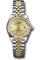 Rolex Datejust Lady 28 Steel and Yellow Gold - Fluted Bezel - Jubilee Style No: 279173 chij