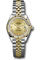 Rolex Datejust Lady 28 Steel and Yellow Gold - Fluted Bezel - Jubilee Style No: 279173 chrj