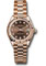 Rolex Datejust Lady 28 Everose Gold - Fluted Bezel - President Bracelet Style No: 279175 chodp