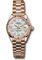 Rolex Datejust Lady 28 Everose Gold - Fluted Bezel - President Bracelet Style No: 279175 mdp