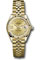 Rolex Datejust Lady 28 Yellow Gold - Fluted Bezel - Jubilee Bracelet Style No: 279178 ch9dix8dj