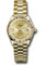 Rolex Datejust Lady 28 Yellow Gold - Fluted Bezel - President Bracelet Style No: 279178 ch9dix8dp