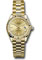 Rolex Datejust Lady 28 Yellow Gold - Fluted Bezel - President Bracelet Style No: 279178 chip