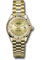 Rolex Datejust Lady 28 Yellow Gold - Fluted Bezel - President Bracelet Style No: 279178 chrp