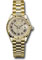 Rolex Datejust Lady 28 Yellow Gold - Fluted Bezel - President Bracelet Style No: 279178 dprp