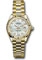 Rolex Datejust Lady 28 Yellow Gold - Fluted Bezel - President Bracelet Style No: 279178 mdp