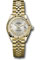 Rolex Datejust Lady 28 Yellow Gold - Fluted Bezel - Jubilee Bracelet Style No: 279178 srj