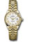 Rolex Datejust Lady 28 Yellow Gold - Fluted Bezel - Jubilee Bracelet Style No: 279178 wrj