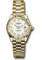 Rolex Datejust Lady 28 Yellow Gold - Fluted Bezel - President Bracelet Style No: 279178 wrp