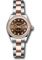 Rolex Datejust Lady 28 Steel and Everose Gold - Diamond Bezel - Oyster Style No: 279381RBR cho9dix8do