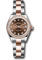 Rolex Datejust Lady 28 Steel and Everose Gold - Diamond Bezel - Oyster Style No: 279381RBR chodo