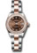 Rolex Datejust Lady 28 Steel and Everose Gold - Diamond Bezel - Oyster Style No: 279381RBR choro