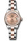 Rolex Datejust Lady 28 Steel and Everose Gold - Diamond Bezel - Oyster Style No: 279381rbr rsro
